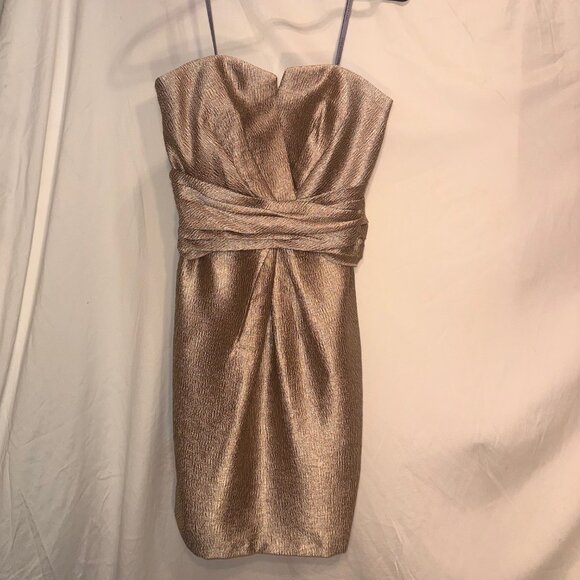 Vera Wang Lavender Label Gold Dress Size 10 NWT - Picture 15 of 15